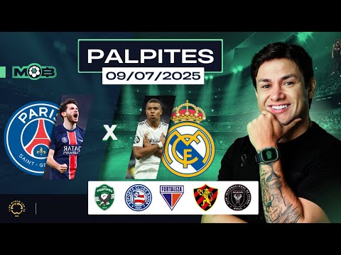 PALPITES DE FUTEBOL PARA O DIA 09 07 2025 + BILHETE PRONTO (QUARTOU NO MUNDO BET)