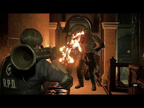 Resident Evil 2 But ALL Enemies Are BOSSES vs INFINITE ROCKET LAUNCHER!