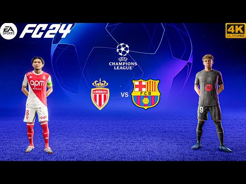 FC 24 - Monaco Vs Barcelona - Ft. Yamal | UEFA UCL 24/25 Match | 4K HDR