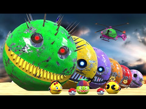 ROBOT PACMAN VS MONSTER PACMAN USE POKEMON NEW fun ADVENTURE PACMAN POKEMON 1