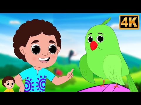 Ata Gache Tota Pakhi, আতা গাছে তোতা পাখি, Bengali Cartoon Nursery Rhymes for Kids