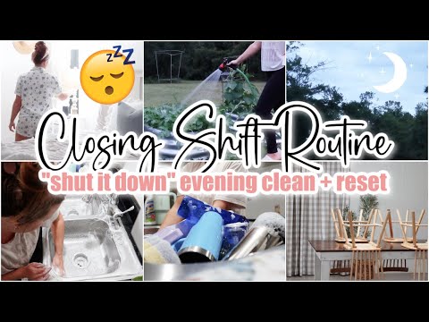 🌙 SUMMER CLOSING SHIFT RESET ROUTINE • night time clean with me • evening cleaning motivation