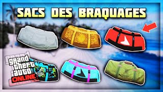 AVOIR TOUT LES SACS DE BRAQUAGES DE COULEURS SUR GTA 5 ONLINE⚡️GLITCH GTA 5 ONLINE ⭐️
