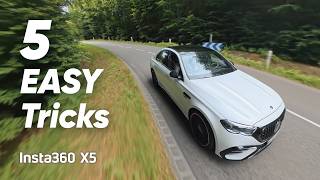 Insta360 X5 - 5 Easy Tricks for Cinematic Car Videos (ft. Chris Hau)