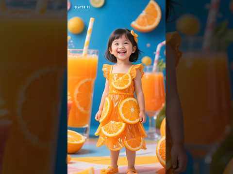 انا لبست فستان عصير برتقال 🍊 😅! #تحدي #ضحك #Shorts #ترند #أكل