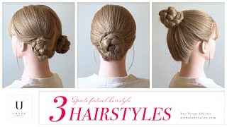 【体育祭・運動会で絶対崩れない髪型】耳下ツイン、高い、低いお団子ヘアアレンジ ロング編（解説付き）