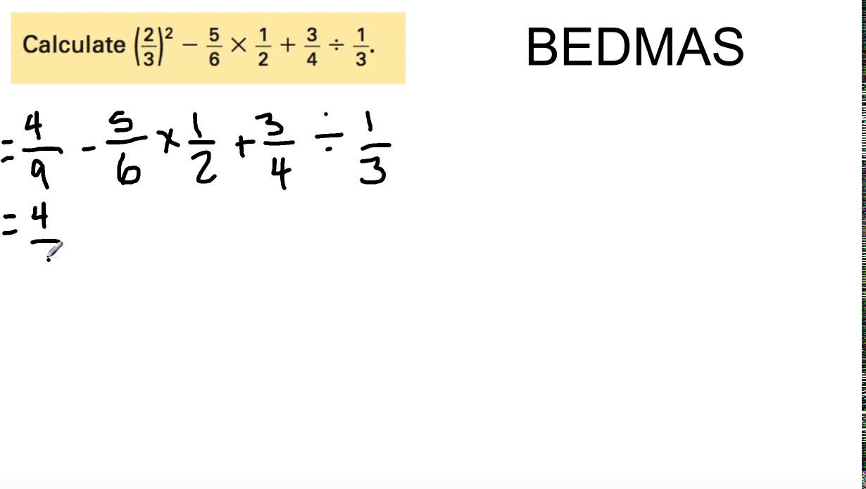 Understanding Order of Operations with Fractions