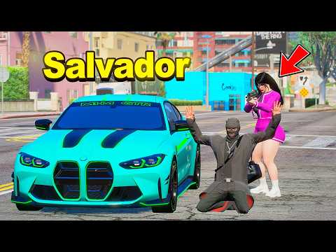 Chica de El Salvador me ayuda con su M4 GTR a capturar a mi enemigo en GTA 5 RP