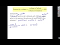 Percent by Volume Calculations