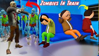 Zombies In Train || Zombie Horror Stories Part-1 || Gulli Bulli Videos || Make Joke Haunted