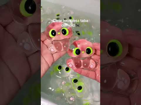 Clear cat taba squishy demold 🐈‍⬛#yoyosquishy #tabasquishy #fypusa #stressrelieftoys