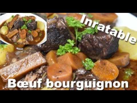 Bœuf bourguignon traditionnel : la recette facile et inratable ! #BoeufBourguignon #CuisineFrançaise