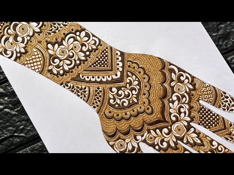 Full hand floral mehndi design 2024 / beautiful bridal henna design