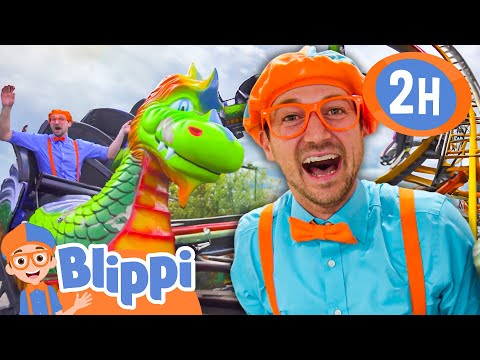 Blippi RIDES A ROLLERCOASTER At A THEME PARK! |  Blippi and Meekah Best Friend Adventures