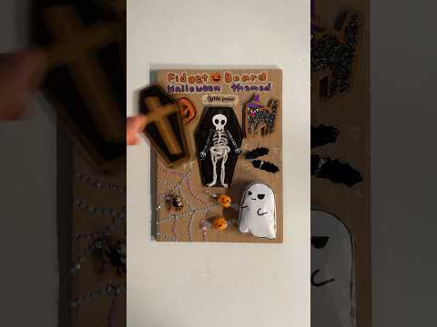 Rating My Fidget Board 🎃 Halloween themed 👻 #diy #asmr #craft #satisfying #tikipaper #halloween