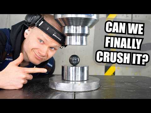 Uncrushable GIANT Ceramic Bearing Ball vs. 300 Ton Hydraulic Press – Will It Explode?