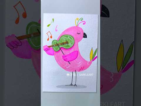 learn Singing bird beautiful coloring