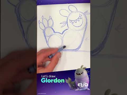 How to Draw Glordon from Elio! ✨🛸 | Step-by-Step Tutorial | @disneykids