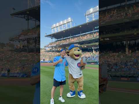 Throwing the First Pitch with the Chicago Cubs! @cubs