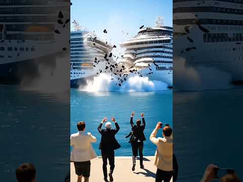 Two Cruise Ships Collide While Docking at the Harbor!