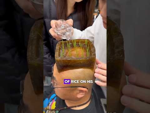 Papa sowed rice on uncle's bald head 🗣️🌾 #shorts #ricefield  #shortsviral #shortsfeed