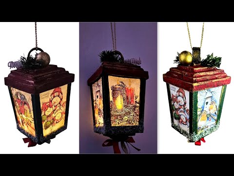 Beautiful DIY Christmas Lantern out of Cardboard/Christmas Decor Ideas