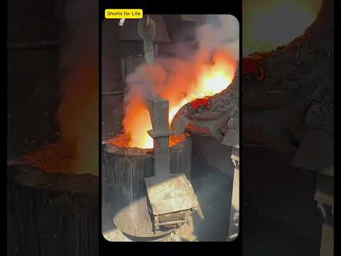 Amazing process of making iron rods from scrap metal in a factory