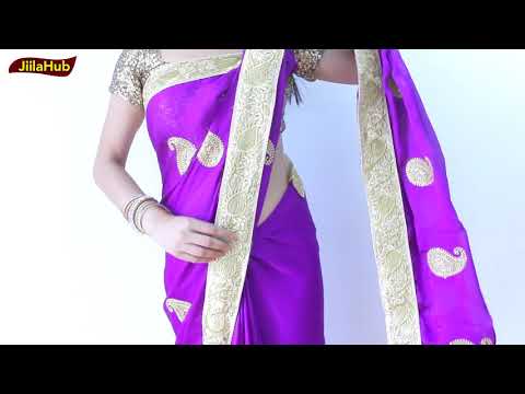 Watch Perfect Flat Front Saree Wearing | Drape Like Designer Saree Blouse & Look Slim Tall Beautiful