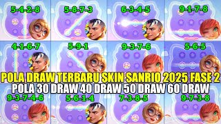 UPDATE SELURUH POLA DRAW TERBARU SKIN SANRIO 2025 RONDE 2! POLA 30 DRAW 40 DRAW 50 DRAW 60 DRAW