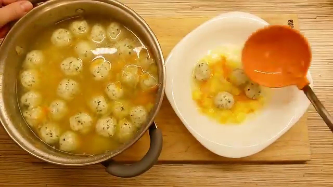 Суп с куриными фрикадельками