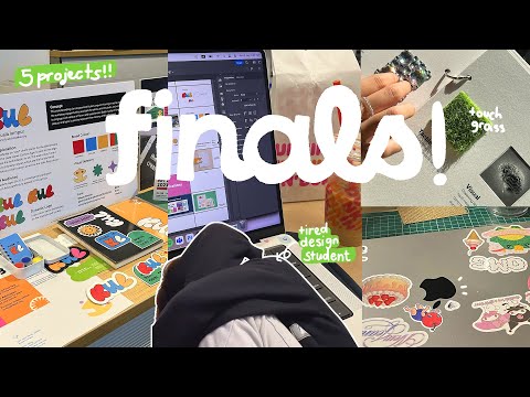 uni finals vlog 💻 macbook unboxing, my most sleep deprived era, design student, book making