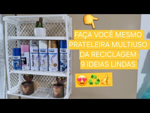 FAÇA VOCÊ MESMO PRATELEIRA PARA ORGANIZAR E DECORAR SUA CASA DA RECICLAGEM | 9 IDEIAS