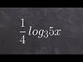 Condensing Logarithmic Expressions