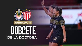 ¡DOBLETE DE LA DOCTORA DEL GOL PARA CHIVAS FEMENIL!