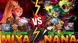 Top 1 Global Miya [ Kio. ] VS Top 1 Global Nana [ kokoa愛 ] - Mobile Legends 
