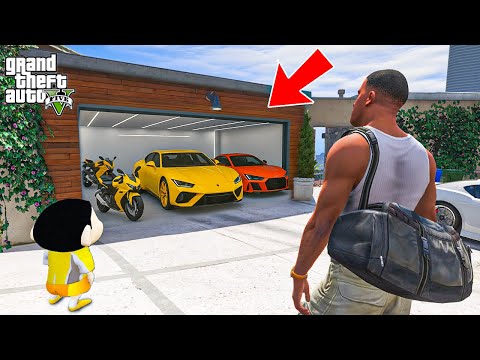Shinchan and Franklin Found New Most Ultimate SECRET GARAGE Door In His House GTA 5!