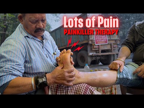 Painkiller Therapy | Leg Massage with home made oil - Asmr Indian massage therapy