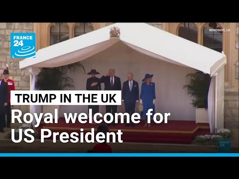 YouTube video thumbnail: King Charles III Gives Donald Trump Royal Welcome on UK State Visit