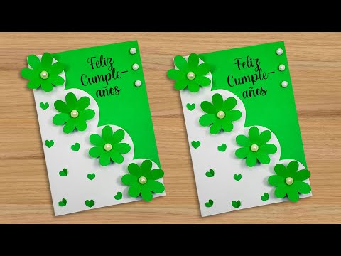 💚💚💚DIY Tarjeta de Feliz Cumpleaños hecha a mano💚💚💚 DIY Birthday greeting card