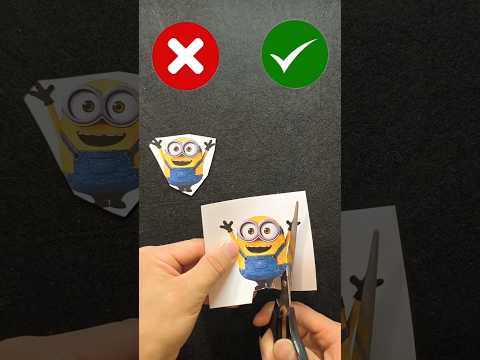 Perfect Minions Cut! ✂️Rough vs. Flawless Curves#minions#diy #craft #shorts