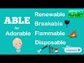 Exploring -ible and -able Suffixes