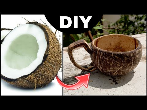 Coconut shell cup | Coconut shell crafts ideas easy