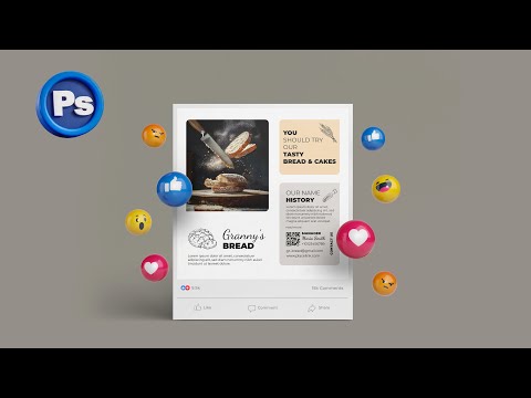 How to make trendy social media template- Photoshop Tutorial