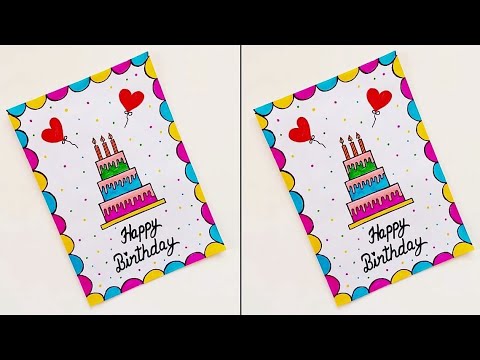 Happy Birthday greeting card idea 2025 • DIY Last minute Easy & Beautiful Handmade Birthday card