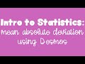 Calculating Mean Absolute Deviation with Desmos