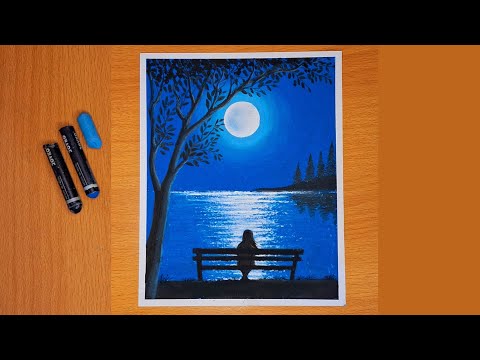 Menggambar pemandangan malam cuma pakai 3 warna