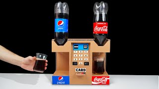 How to Make Coca Cola and Pepsi Fountain Machine from Cardboard at Home