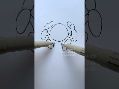 Easy simple spider draw for kids