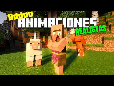 El MEJOR ADDON para MINECRAFT PE BEDROCK 1.21 (Animaciones Realistas)