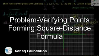 Problem-Verifying Points Forming Square-Distance Formula